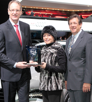 Johan de Nysschen, president, Audi of America accepts award for 2012 International Car of the Year for the Audi A7