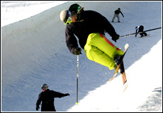 Catching air on Crystal Mountain- Thompsonville, Michigan