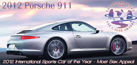 2012 Porsche 911 Named 2012 International Sports Car of the Year - Most Sex Appeal - by Road & Travel Magazine