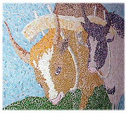 The mosaic mural in the Broadview's ballroom