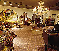 Antique pianos on display at Liberace Museum, Las Vegas
